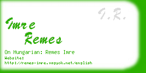 imre remes business card